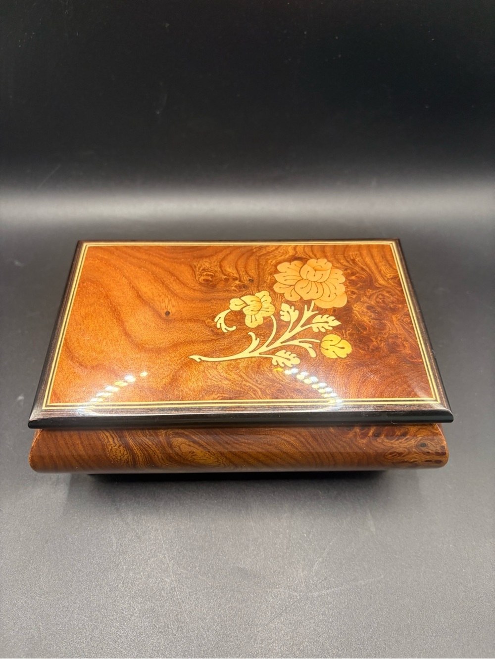 Vintage San Francisco Music Box Donato Maresca Sorrento Italy Wood Inlay